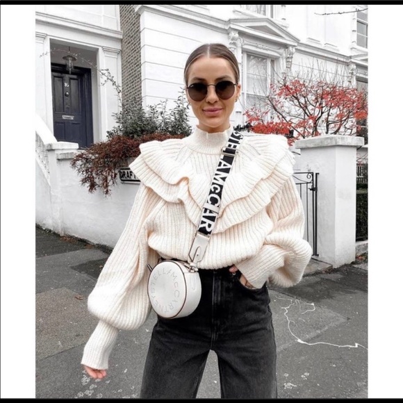 H&M BLOGGERS FAVORITE RUFFLED SWEATER π¦ - Picture 3 of 12